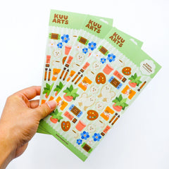 Eco Friendly Promotional Self Adhesive Waterproof Vinyl Custom A4 A5 A6 Size Printing Kiss Cut Stickers Sheet for Kids