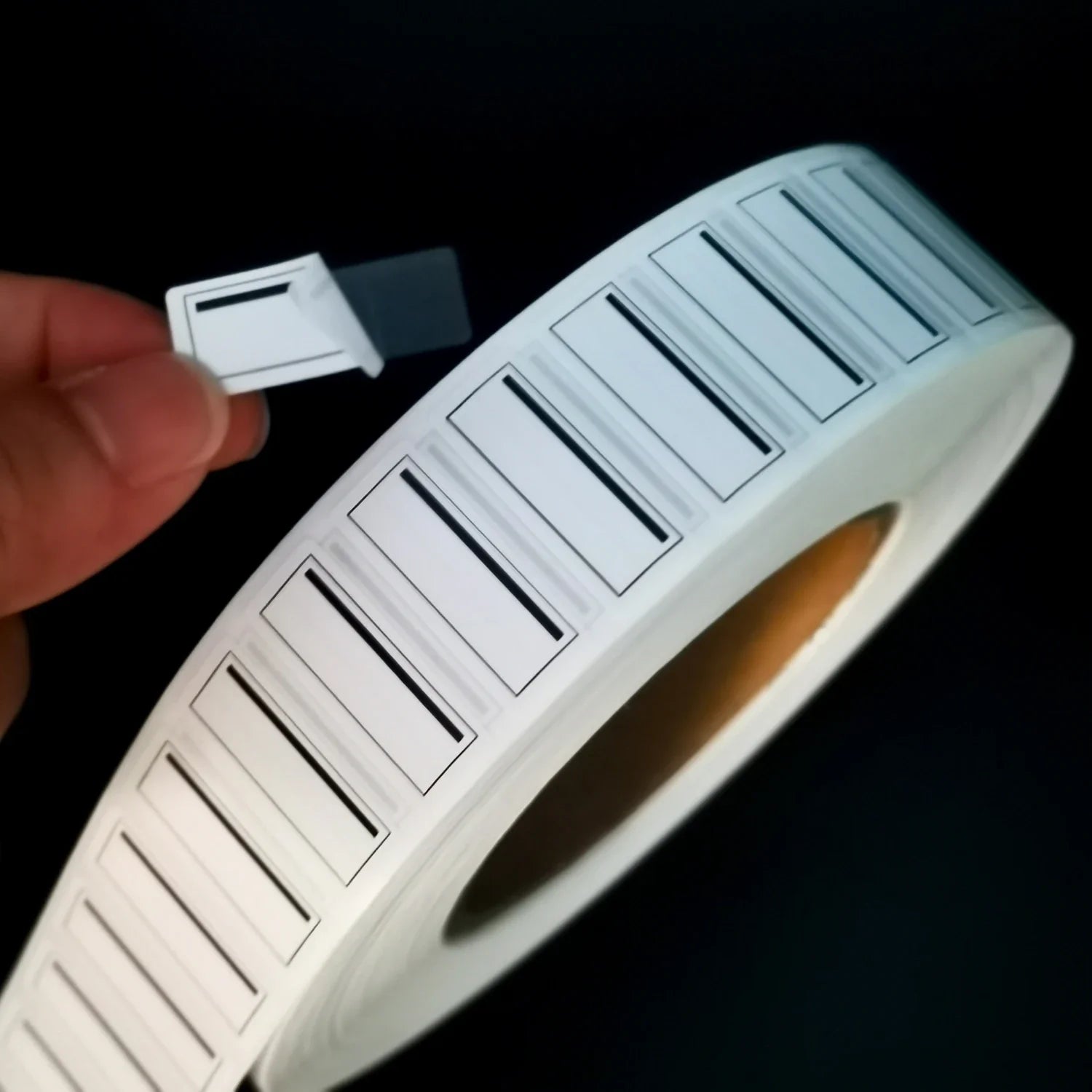 High Quality Custom 31x12 37x21 37x17 40x17 Clothing Black Piggy Back Sticker Labels Garment Price Label Stickers