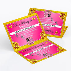 Custom Luxury Design Thank You Cards Jewelry Care Card Printable Instruction for Small Business Care Card