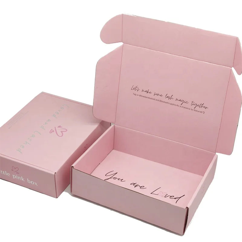 Customize Corrugated Cardboard Carton Craft Mailer Shipping Mail Packaging Boxes for Small Business With Logo Zipper Packaging