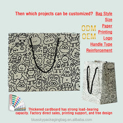 Bulk Large Paper Shopping Bags White Kraft Paper Tote Bags with Handle and Own logo Paper Bags for Supermarket Use Paper Bag