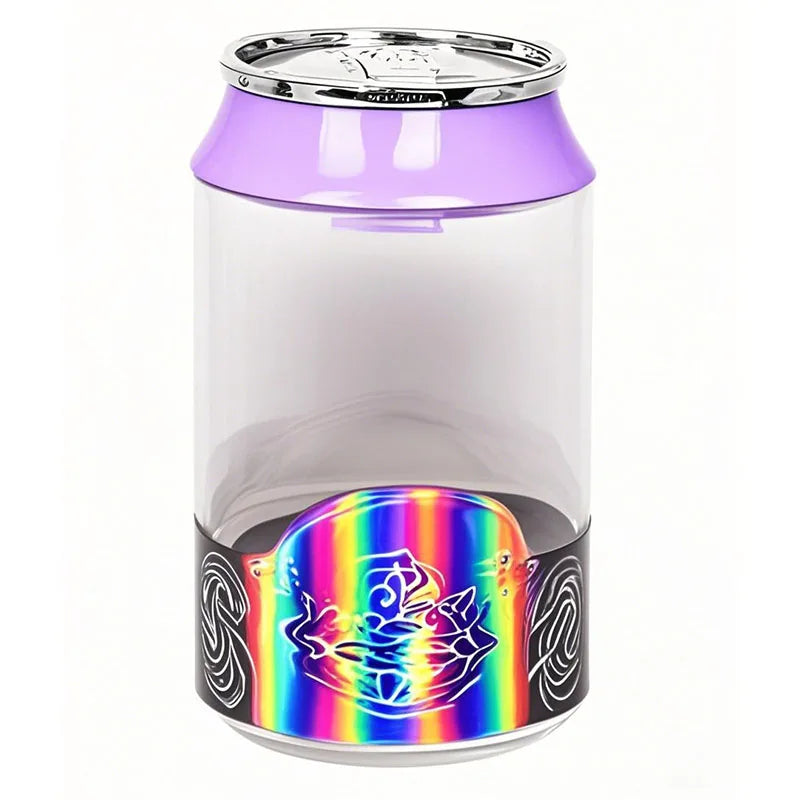 Plastic Cans for 3.5g Empty Soda Can Plastic Jars Tobacco Leaf Snacks PET Jar With Stickers Colorful Cap