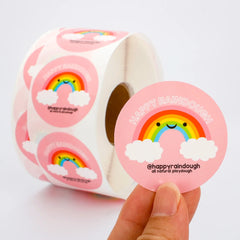 Personalized Custom Self-Adhesive Vinyl Stickers Logo Sticker Waterproof Promotion Sticker Printing Roll Labels