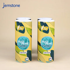 Eco Friendly Custom Print Food Kraft Cardboard Tube Packaging Essential Oil Cylinder Tissue Paper Tube Cylinder Tissue Box