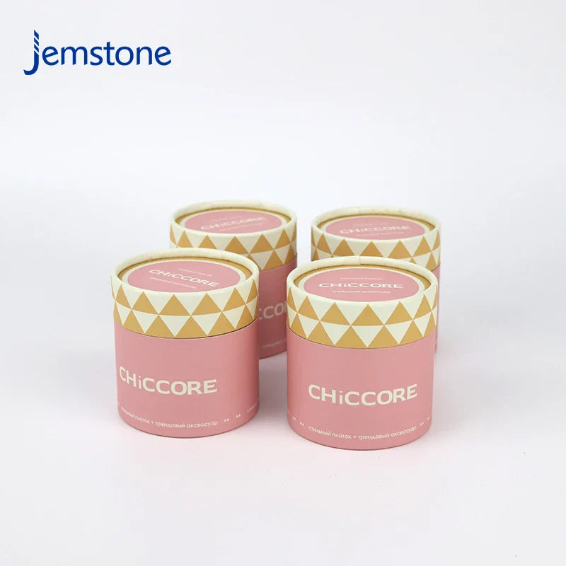 Eco-Friendly Custom logo Perfume Cylinder Packaging Food Tea Coffee Paper Tube Kraft Cardboard Tube for Accessories Candle