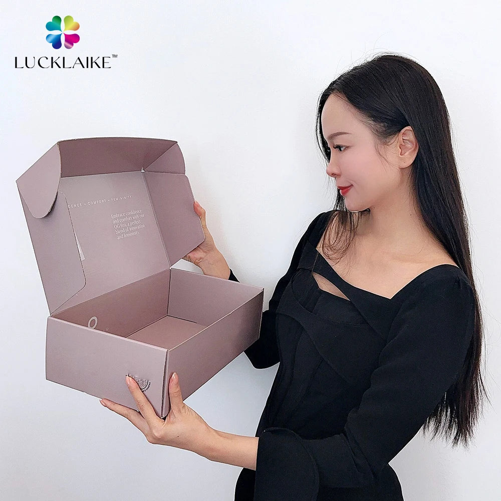 Manufacturer Luxury Wedding Gift Package Beige pink Caja Misteriosa Paper Shoe Packaging Mailer PR Advertising Mailer Boxes