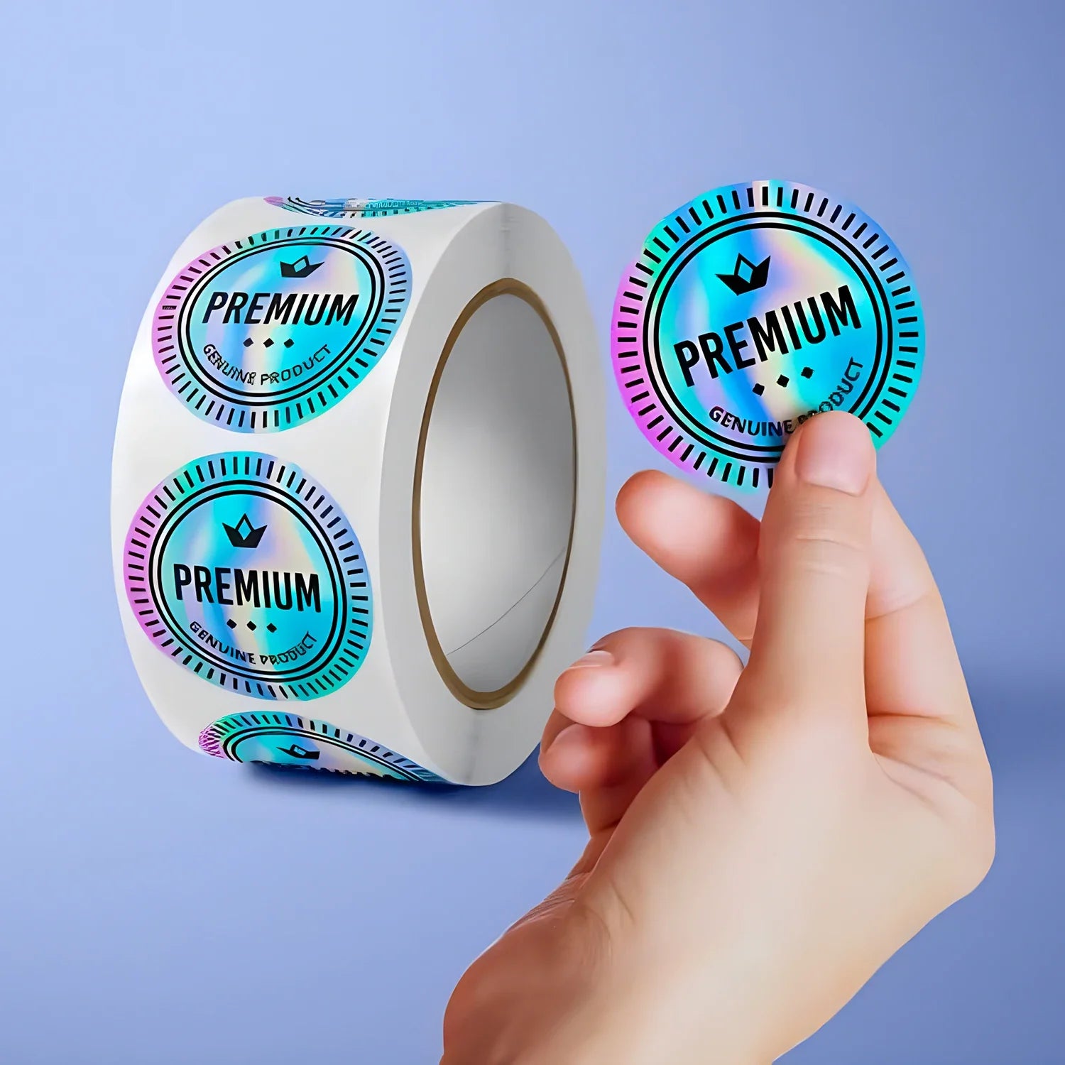 Personalized Custom Roll Waterproof Vinyl Adhesive Food Product Label Gold Foil Printing Round Logo Stickers with Qr Code Label