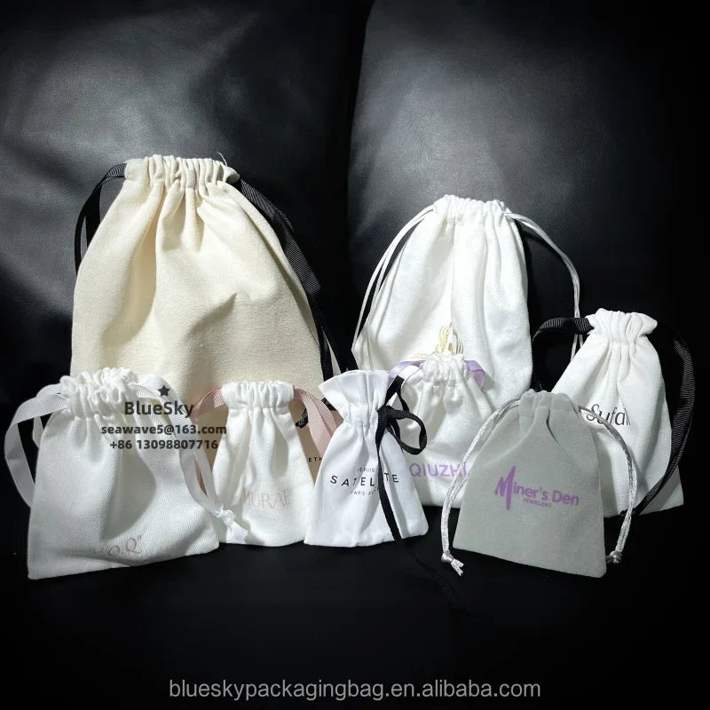 Eco Friendly Drawstring Bags Hotel Welcome Bags Corporate Gift Bags OEM Linen Cotton Bags Handmade Soap Packaging