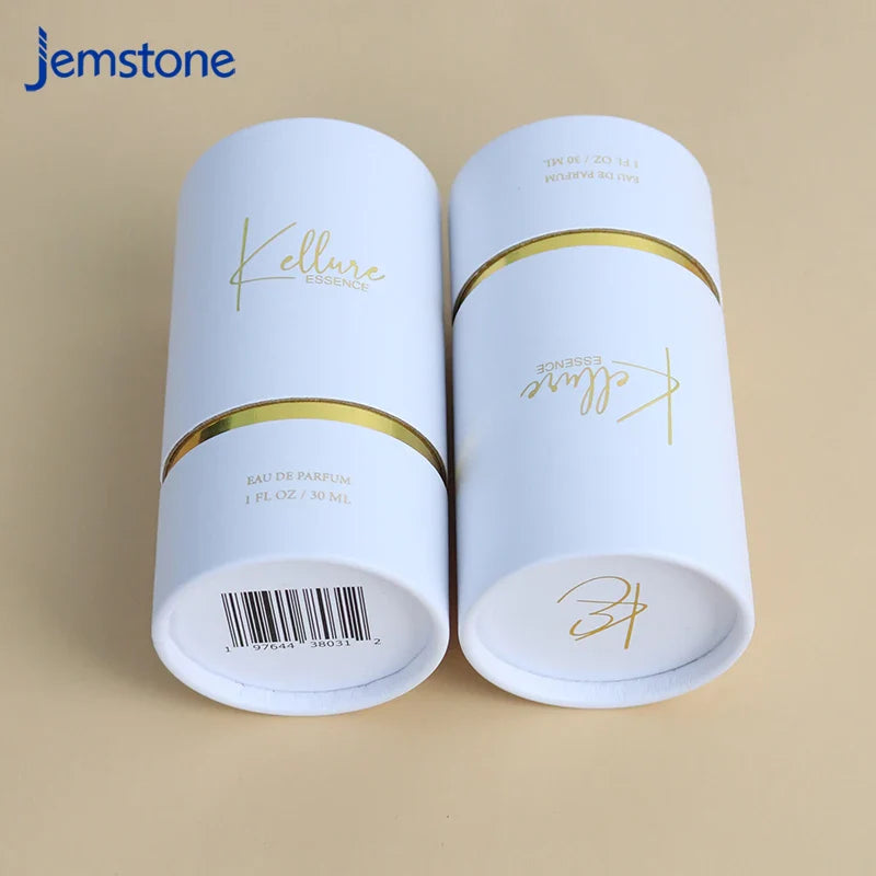 Custom Logo Paper Tube Cylinder Perfume Cosmetic Jar Gift Box Paper Tube Packaging Boxes for Essential Oil
