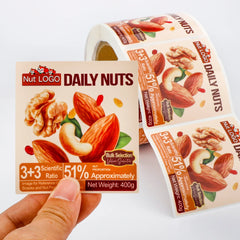 Personalized Logo Food Sticker Printing Self Adhesive Vinyl Round Waterproof Custom Packaging Roll Sticker Label for Bottle