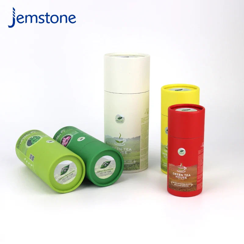 Food Grade Cosmetic Perfume Deodorant Kraft Cardboard Box Tube Candle Coffee Bean Tea Spice Powder Paper Tube Cylinder Packaging