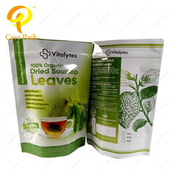 High Quality Stand up Pouch With Zipper for Tea Leaf Coffee Bean Powder Health Care Heat Seal Customize Flat Bag