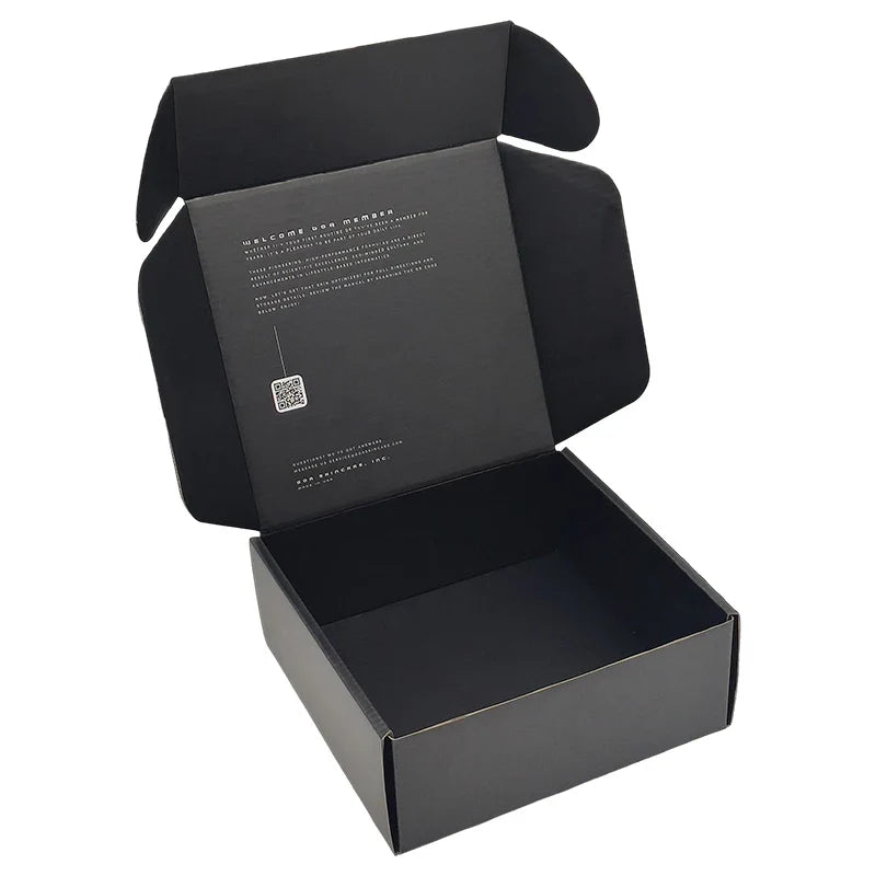 Wholesale Eco Friendly Cardboard Tuck End Box Black Skincare Cosmetic Beauty Gift Recycled Corrugated Mailer Package Box