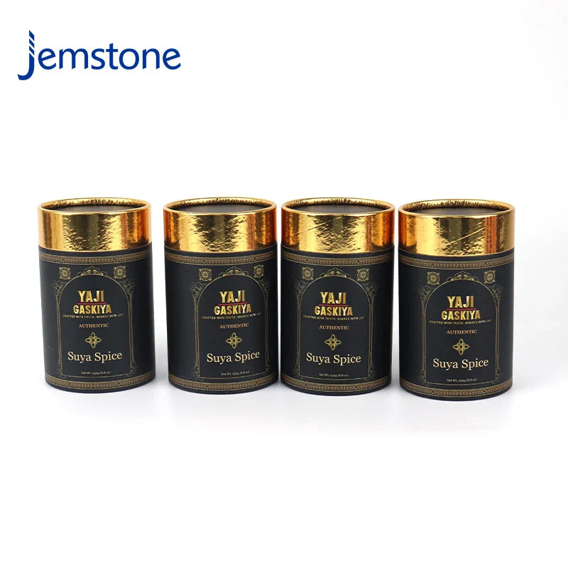Custom Luxury Food Perfume Bottle Box Cylinder Coffee Tea Candle Paper Tube Kraft Cardboard Tube Spice Powder Packaging