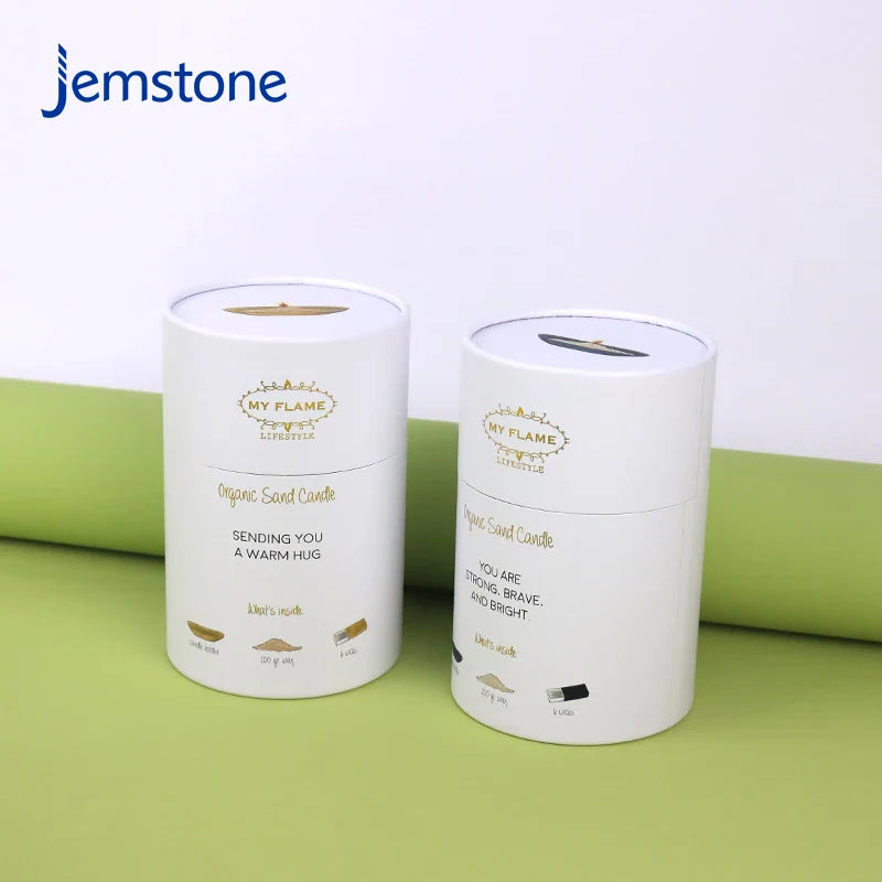 Custom Craft Paper Tube Cylinder Packaging Boxes for Candle Tube Luxury Round Kraft Cardboard Rose Gold Candle Paper Tube