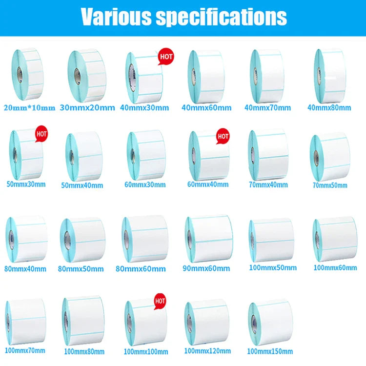 Wholesale High Quality Waterproof Oil Proof Scratch-resistant 800 Pcs Per Roll Direct Thermal Label 58x40 Sticker for Barcode