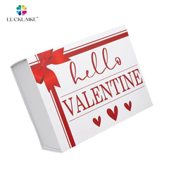Custom Branded White Rigid Magnet Closure Gift Grey Board Cardboard Love Paper Box Magntique Packaging with logo for Packaging