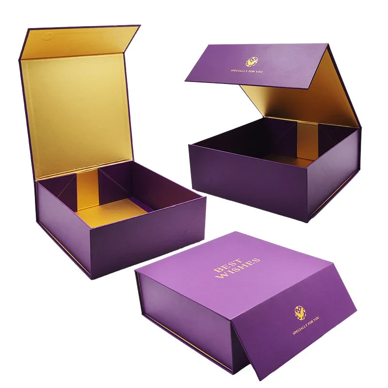 Custom Luxury Black Cardboard Packing Folding Shoe Gift Box Magnetic Paper Box Packaging With Magnetic Flap Closure
