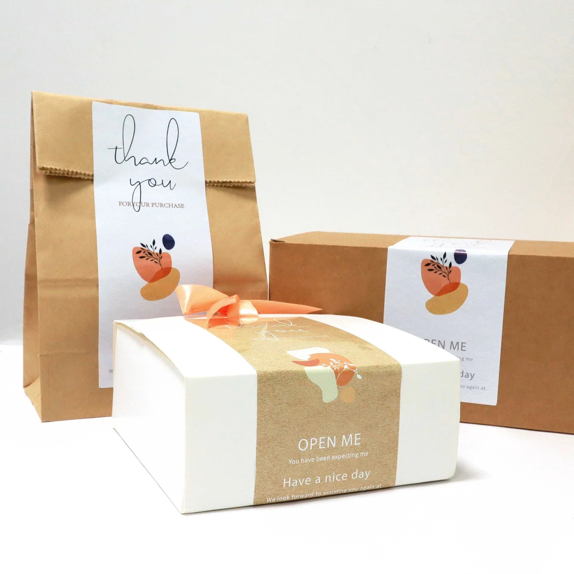 Customized Waterproof Matte Roll Sticky Self Adhesive Labels Etiquette Shipping Box Packaging Security Seal Thank You Stickers