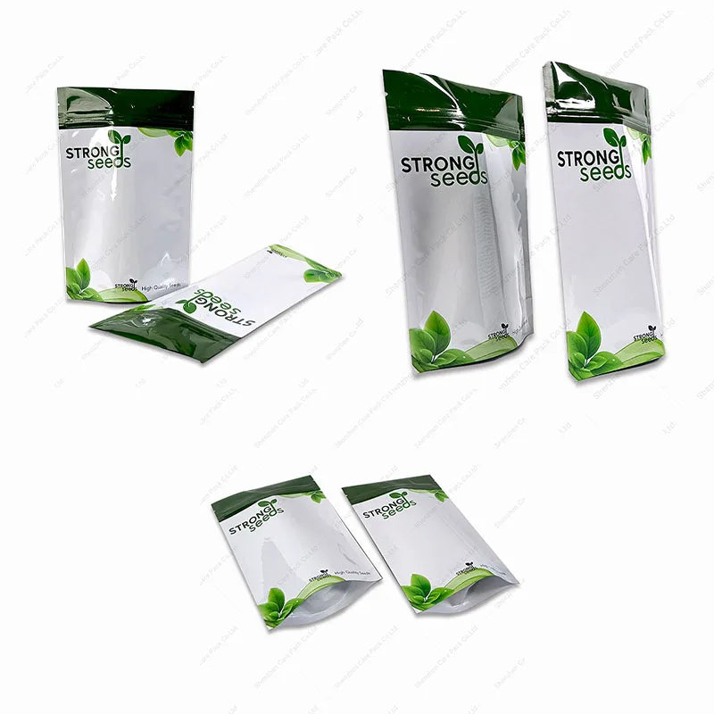 Customized Design 250g Seeds Grain Zipper Pesticide Seeds Aluminum Foil Plant Organic Fertilizer Packaging Stand up Pouch