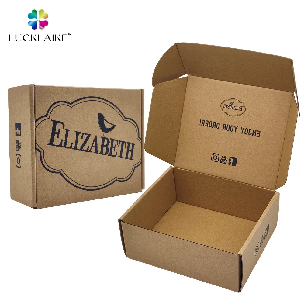 AU Free Design E Flute Recyclable Apparel Shipping Mailer Box Custom Logo Printed Corrugated Folding Kraft Paper Boxes