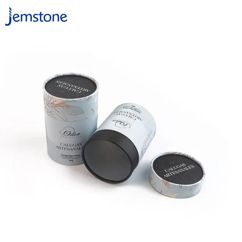 Factory Custom Design Eco-Friendly Food Paper Tube Chocolate Candy Cardboard Tube Coffee Tea Kraft Cylinder Box Packaging
