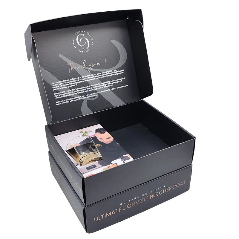 Luxury Corrugated Press on Post Underwear t Shirt Clothing Fold Gift Packaging Mailing Shipping Boxes Custom logo