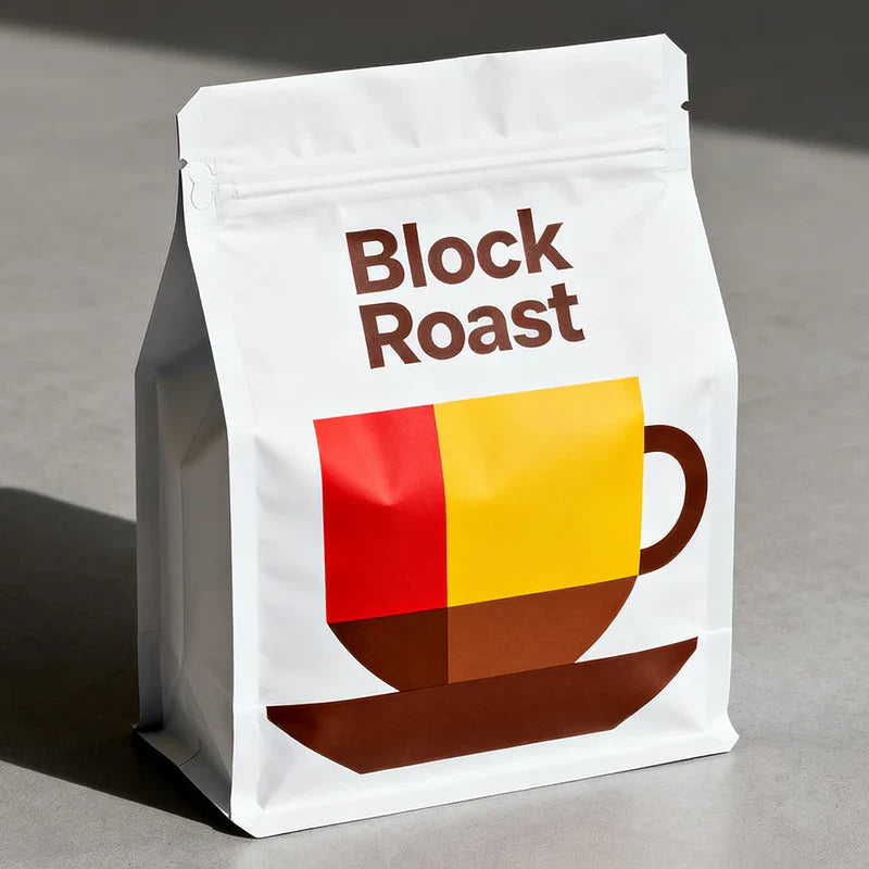 Custom Tea Coffee Quad Square Bottom Plastic Mylar Foil Eight Side Sealing Bags With Valve and Zipper