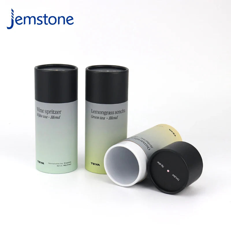 Custom Luxury Food Cylinder Box Packaging Coffee Tea Candle Paper Tube Round Kraft Cardboard Tube Paper Tube for Tea