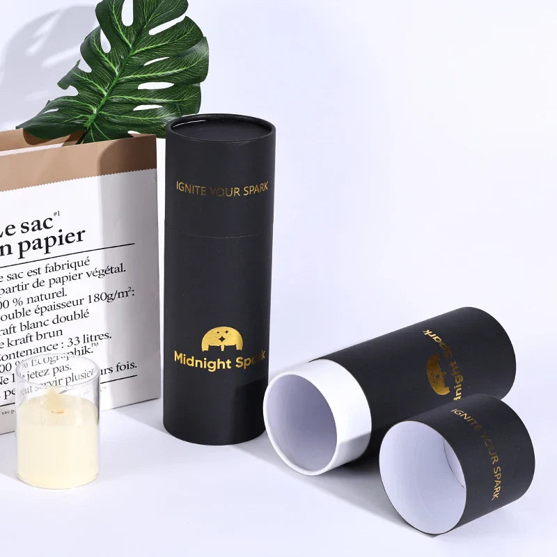 Custom Product Cosmetic Black Round  Kraft Push up Cardboard Tube Bottles Luxury Twist up Perfume Paper Tube Packaging