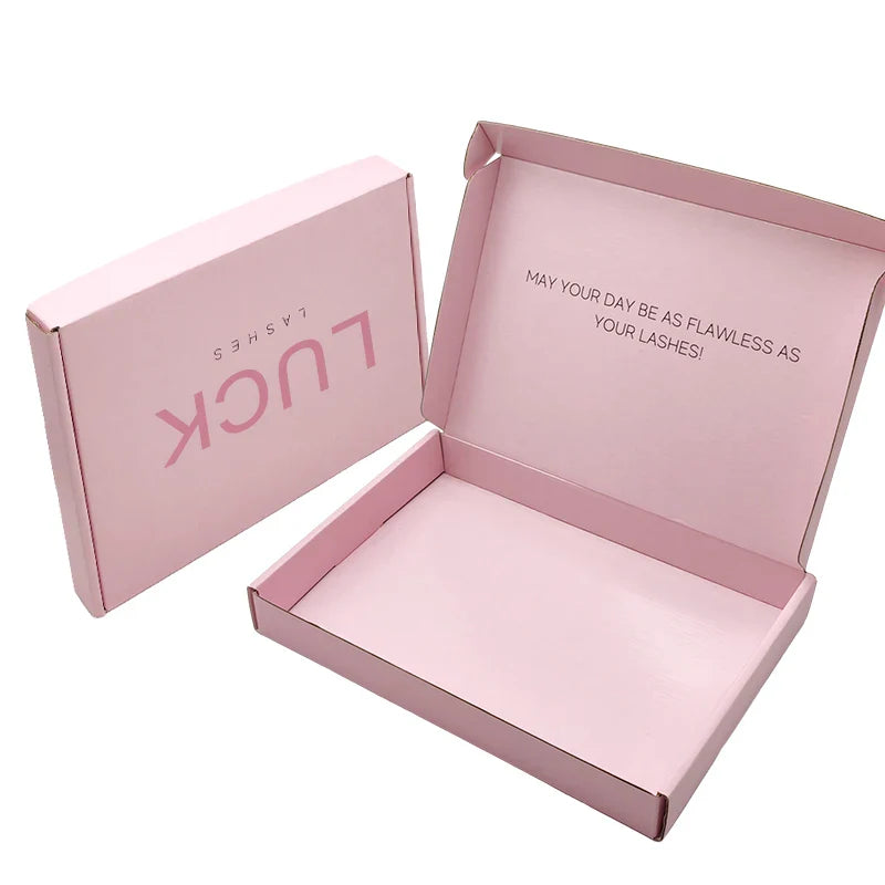 Corrugated Paper Skincare Packaging Adhesive Tear Strip Self Sealing Mailer Shipping Gift Box With Custom Logo