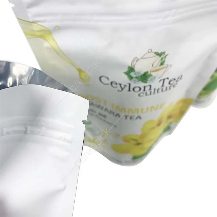 Custom Standing up Pouch Coffee Loose Leaf Tea Snack Candy Packaging for Business Mylar Ziplock Bags Plastic Bag
