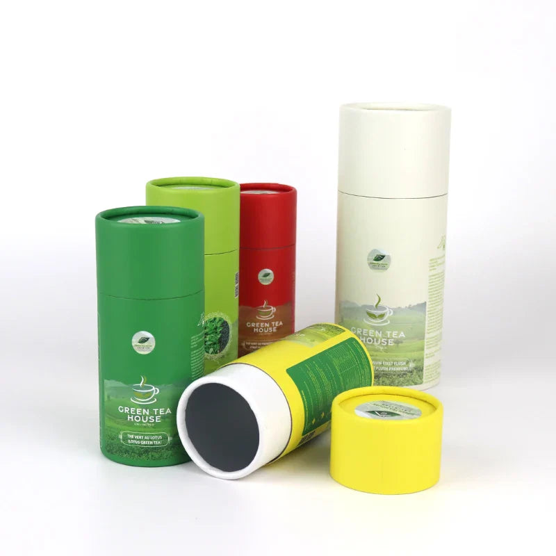 Cosmetic Perfume Deodorant Kraft Cardboard Box Tube Cylinder Packaging Food Grade Candle Coffee Bean Tea Spice Powder Paper Tube