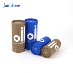 Printed logo Kraft Skincare Perfume Essential Oil Bottle Cylinder Packaging Box Cosmetic Round Push up Cardboard Tube Packaging