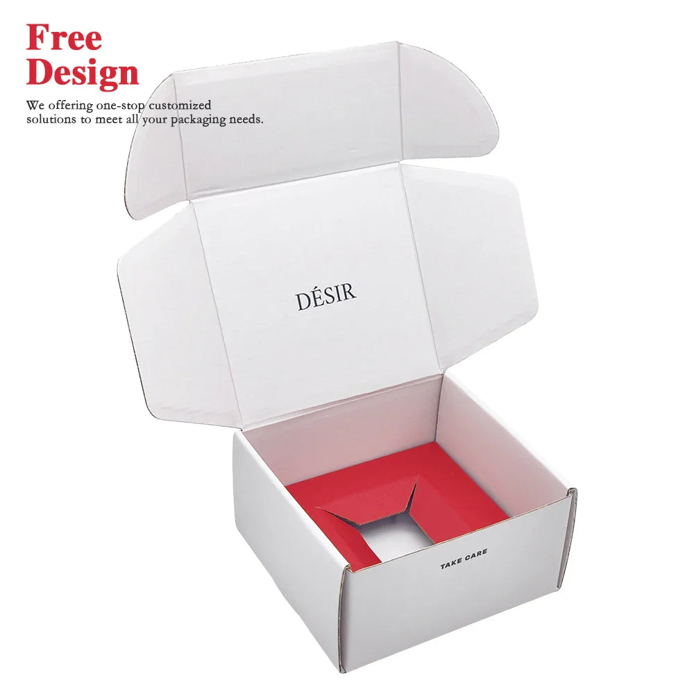 Eco-friendly Customized Tear Strip Gift Package Earring Necklace Jewelry Parcel Boxes Packaging Carton with logo