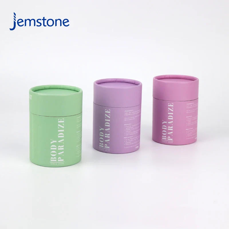 Eco-Friendly Custom Food Grade  Kraft Cardboard Tea Coffee Cylinder Packaging Collagen Powder Spices Salt Paper Tube