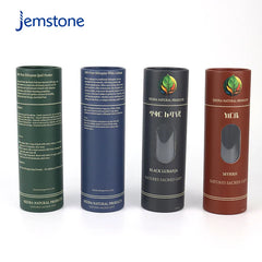 Eco-friendly Custom Printed logo Spice Collagen Powder Cardboard Cylinder Packaging Kraft Paper Tube With Window for Tea Coffee