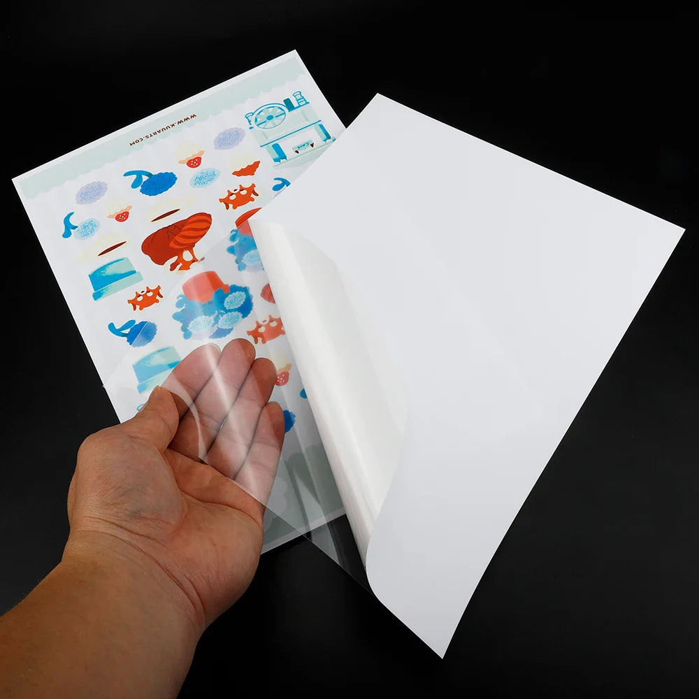 Wholesale White Transparent Backing A3 A4 Inkjet Printable Glossy Matte Yupo Sticker Paper Vinyl Clear Backing PET