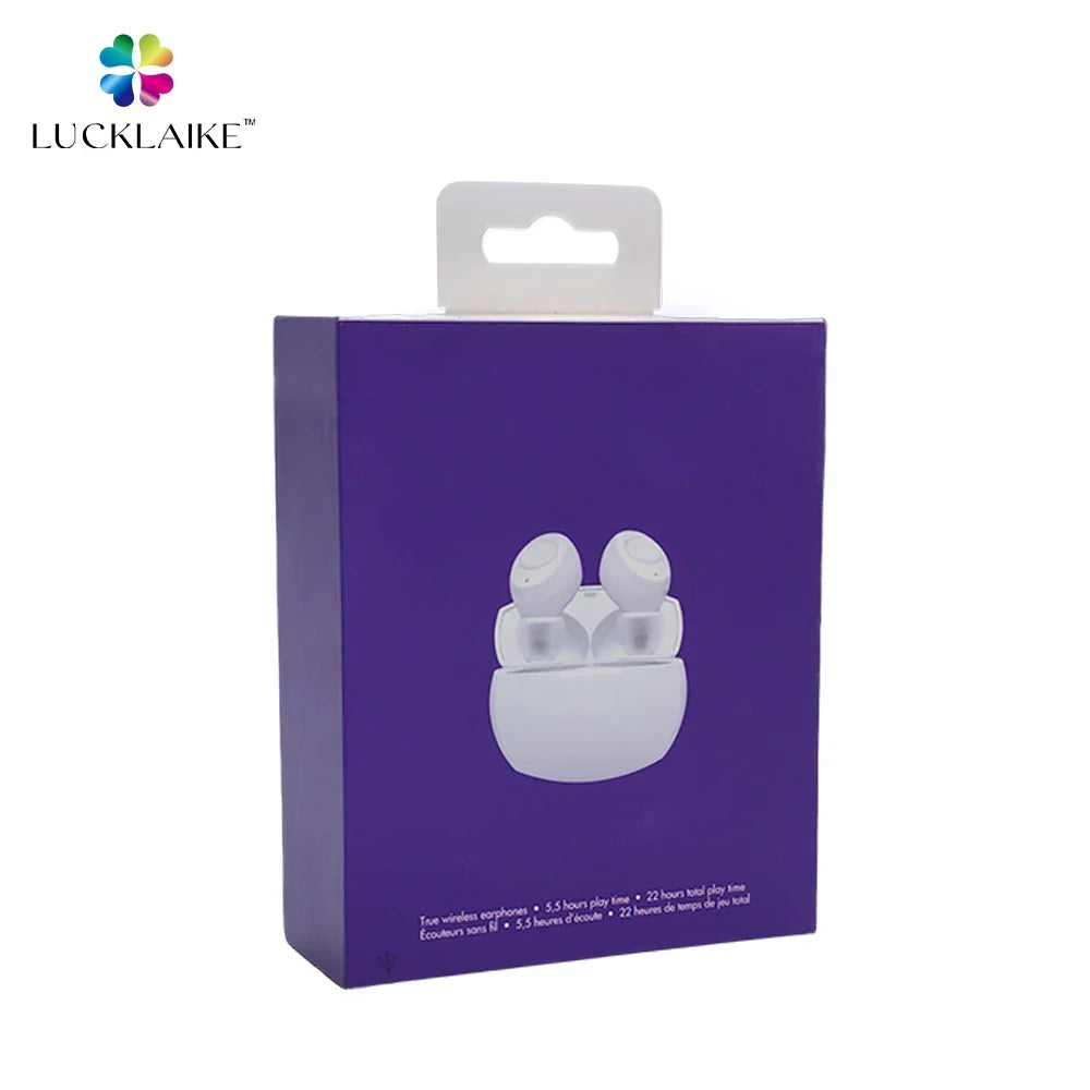 Custom Printed Rigid Cardboard Rigid Flip Paper Boxes Packing Electronic Wireless Earphone Magnetic Closure Blue Packaging Box