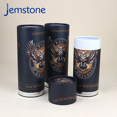Custom Printed Luxury Biodegradable Food Box Kraft Round Cardboard Tube Tea Coffee Candle Cylinder Paper Tube Packing