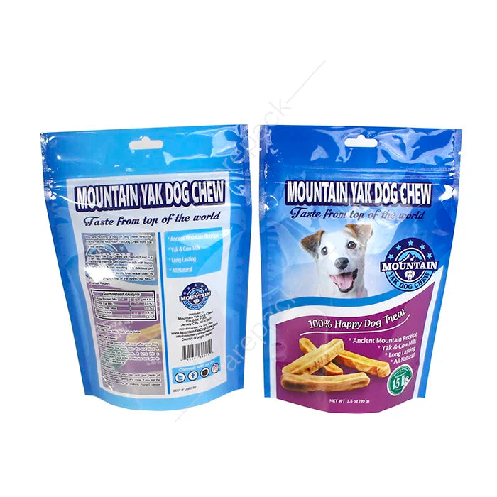 Custom Printed Plastic Treat Packaging Pet Food Package Bag with Zipper