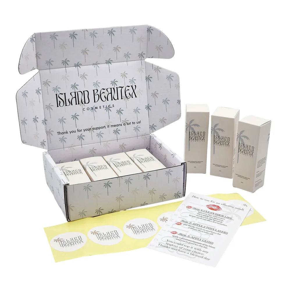 Customized Branded Printed Zipper Mailer Gift Paper Skin Care Cosmetic Luxury Kraft Black Boxes Packaging with Paper Insert