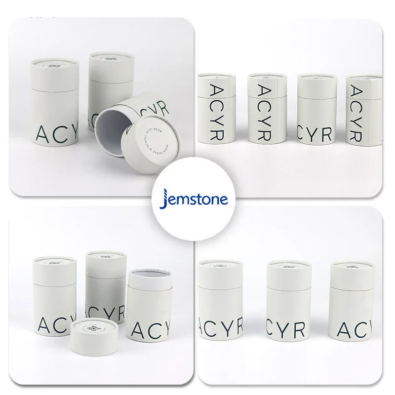 Custom Tea Coffee Cylinder Packaging Skincare Essential Oil Perfume Paper Tube Luxury Cosmetic Bottle Box Kraft Cardboard Tube