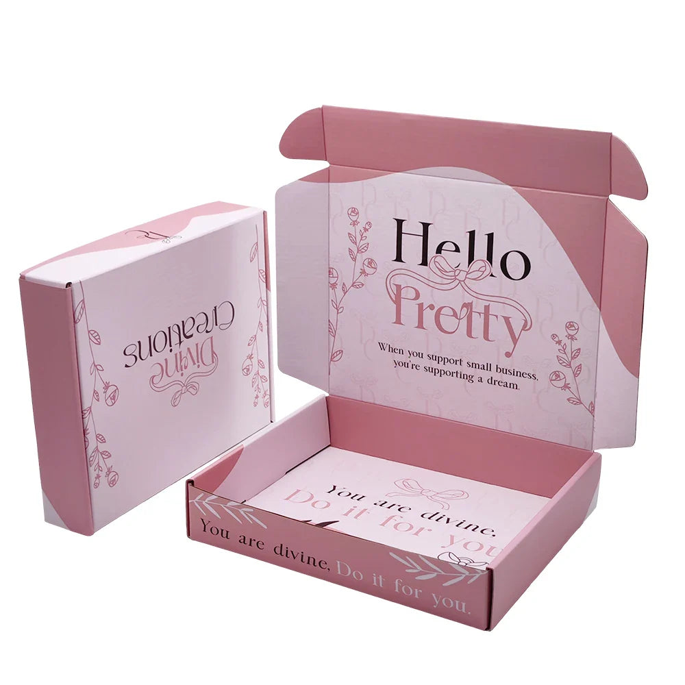 Custom Print Zipper Peel Off Self Seal Corrugated Shipping Packaging Craft Tear Strip Paper Box Customized With Your Own Logo