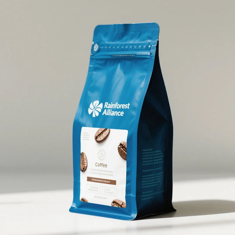 High Barrier Pouches Food Grade Coffee Beans Matte Outside Foil Coffee Packaging Bag With Valve