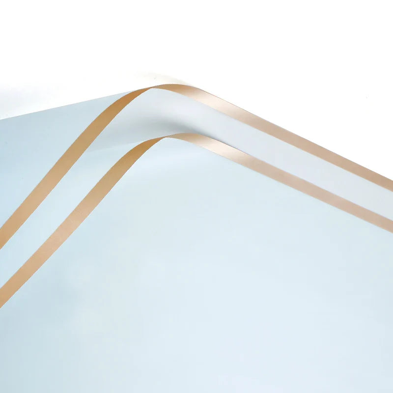 Korean Bouquet Wrapping Paper Flower Phnom Penh Jelly Film Waterproof Translucent Gold Edge Luxury Wrapping Paper for Flowers