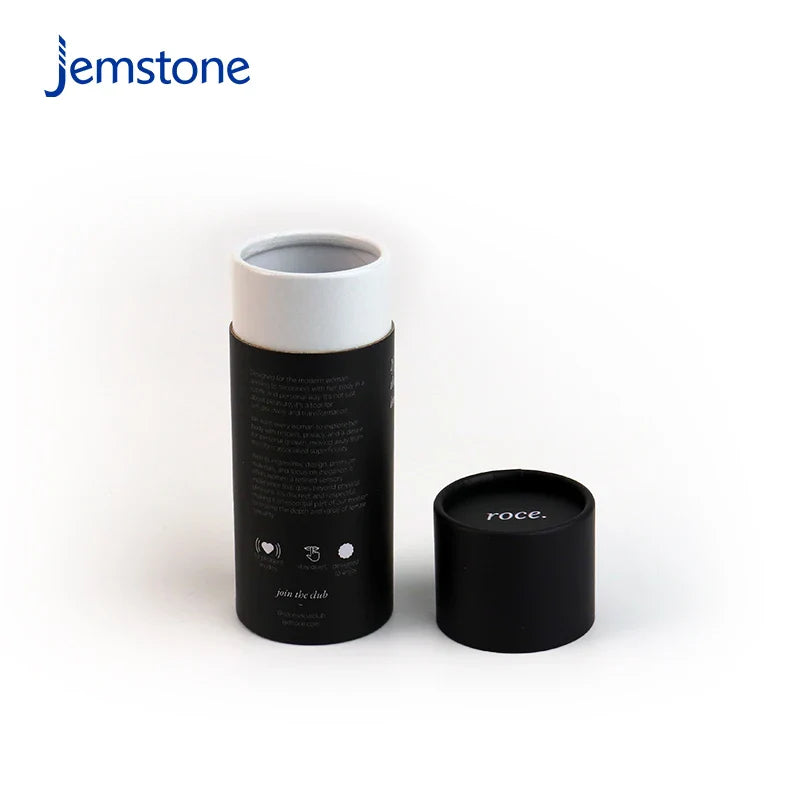 Eco-friendly Oil Dropper Bottle Deodorant Kraft Cardboard Skin Care Perfume Cylinder Tea Coffee Black Paper Tube Packaging