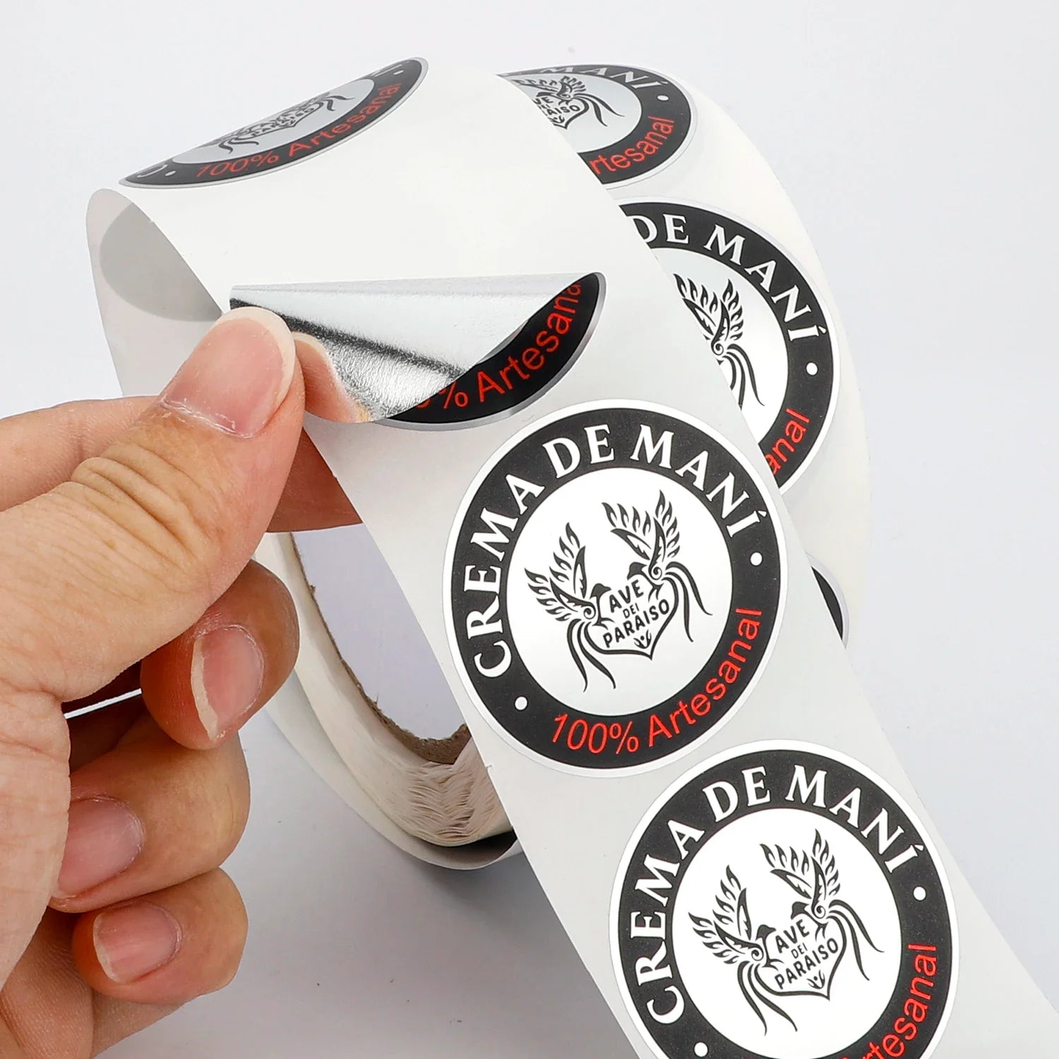 Custom Printing Etiquette Personnalisé Stickers Roll Waterproof Vinyl Adhesive Gold Foil Round Logo Stickers for Packaging Label