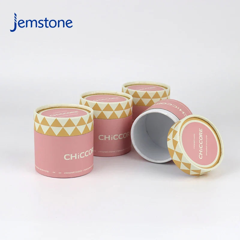 Eco-Friendly Custom logo Perfume Cylinder Packaging Food Tea Coffee Paper Tube Kraft Cardboard Tube for Accessories Candle