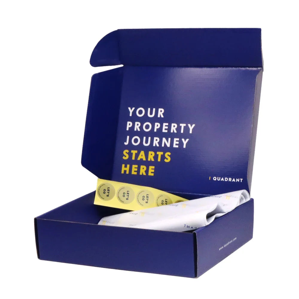 Factory Wholesale Customized Product Deep Blue Packing Shipping Box for Packiging Custom Boxes with logo Packaging